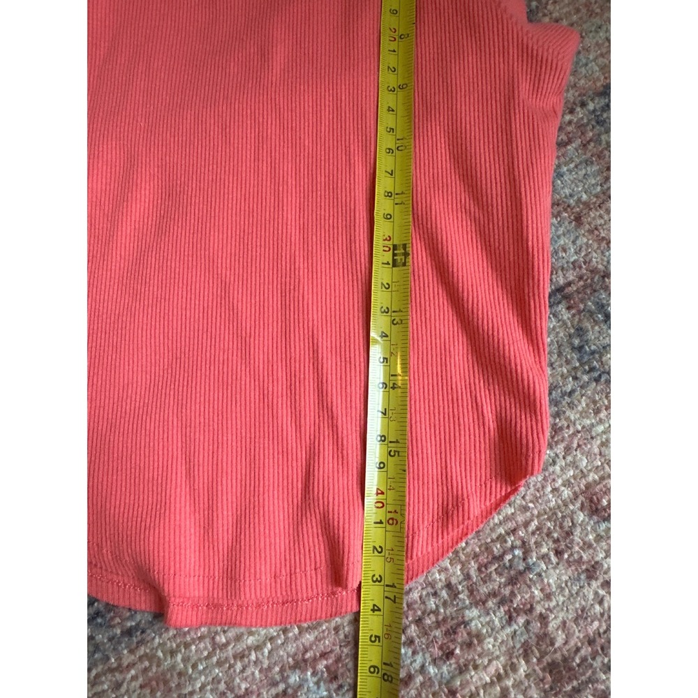 Set of 2  Aerie‎ American Eagle Ribbed Tank Tops Coral Pink Black Sz XS Top - Picture 5 of 12